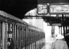 A train about to depart Berlin Zoo Station