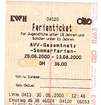 A German bus ticket