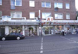 A health food shop and a chemist's