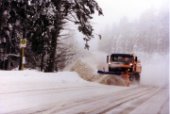 Clearing snow in a German winter